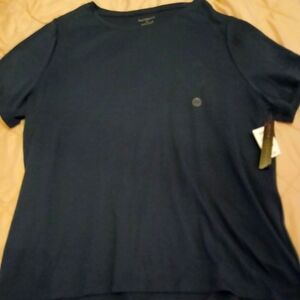 NWT WOMENS.."PRESWICK&MOORE..COTTON/SPANDEX BLACK CASUAL..SHORT SLEEVE TOP SZ.2X